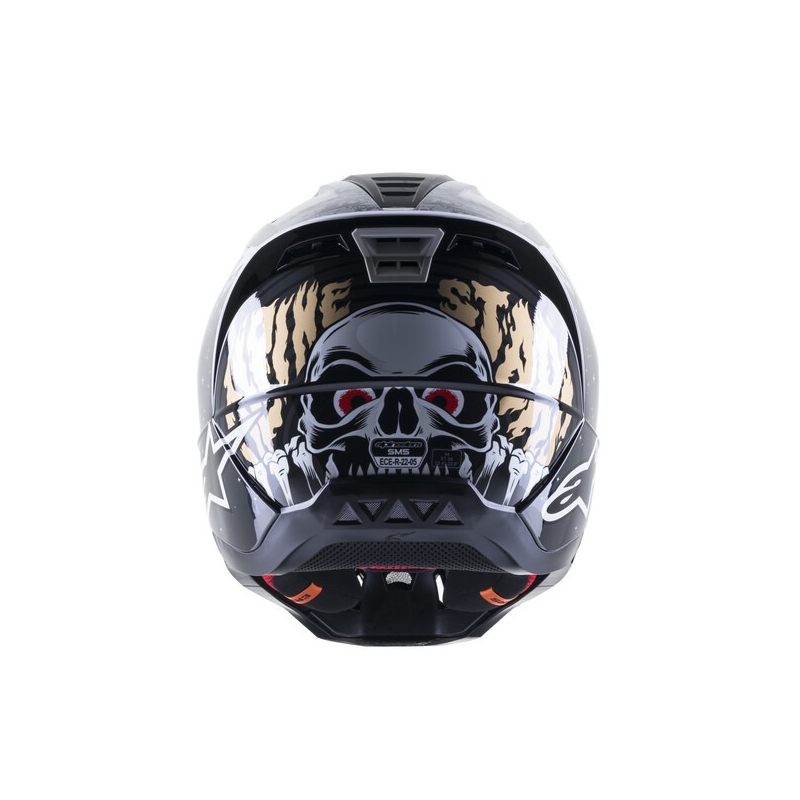 Alpinestars S-M5 Solar Flare Motocross Helmet Black and Grey soldes