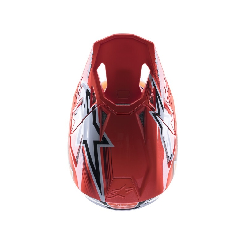 Casque motocross Alpinestars Supertech S-M10 Edition Troy Lee Designs orange-jaune-violet-blanc-noir