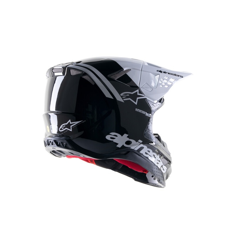 Alpinestars Casque Motocross Supertech S-M8 Radium 2 noir et blanc