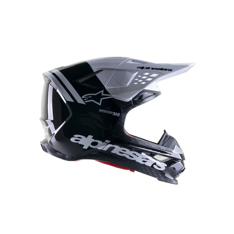 Alpinestars Casque Motocross Supertech S-M8 Radium 2 noir et blanc