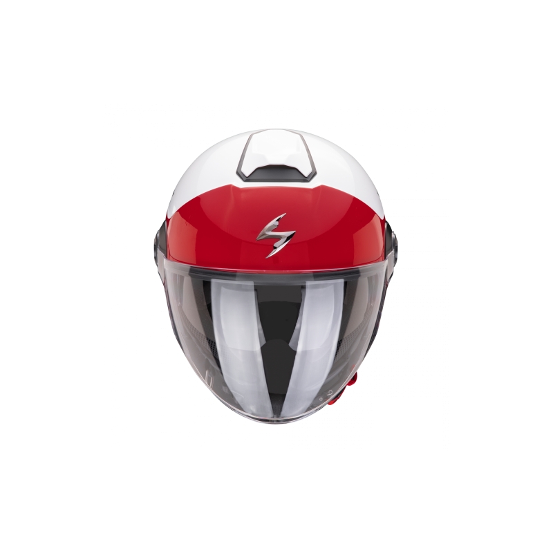 Casque ouvert Scorpion EXO-CITY II Mall blanc-rouge soldes