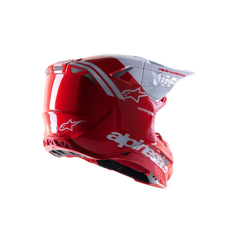 Alpinestars Casque Motocross Supertech S-M8 Radium 2 rouge et blanc