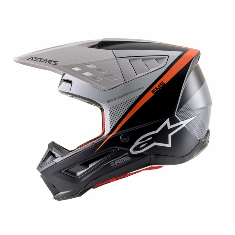 Casque motocross Alpinestars S-M5 Rayon noir-blanc-orange fluo matt