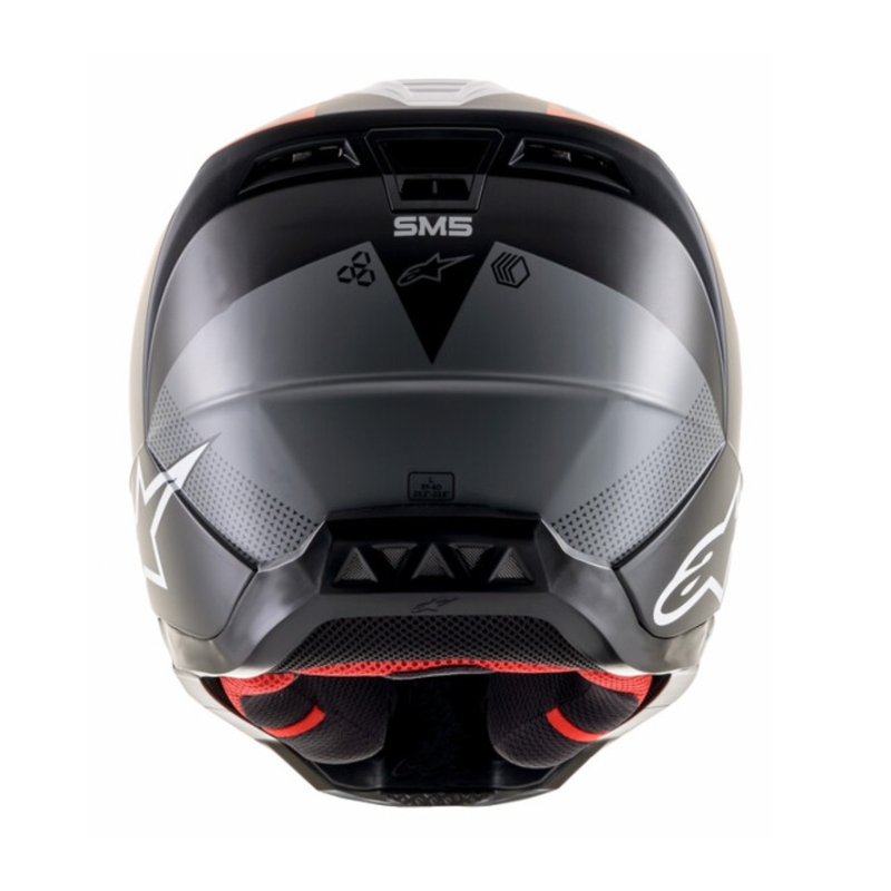 Casque motocross Alpinestars S-M5 Rayon noir-blanc-orange fluo matt