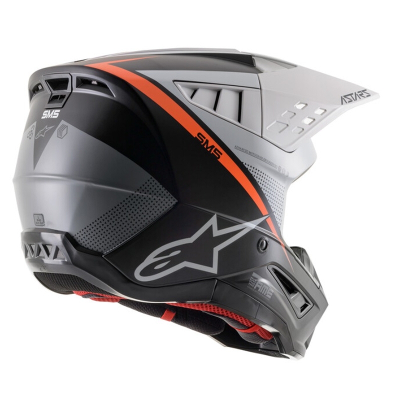 Casque motocross Alpinestars S-M5 Rayon noir-blanc-orange fluo matt