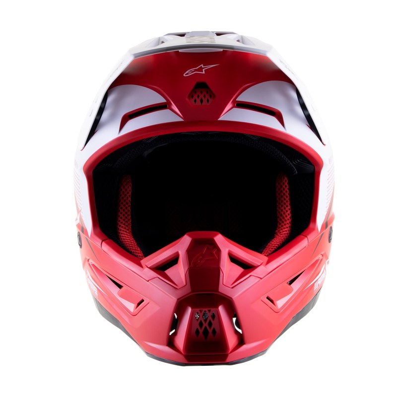 Casque motocross Alpinestars S-M5 Rayon rouge-blanc-noir matt