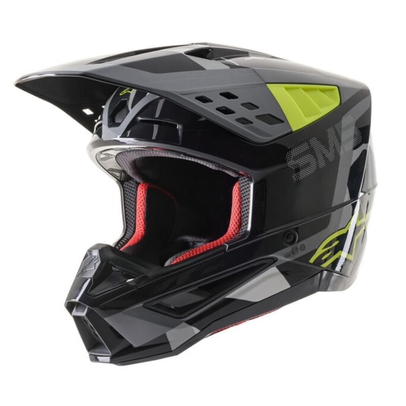 Alpinestars S-M5 Rover Motocross Helmet anthracite-fluo yellow- camouflage grey