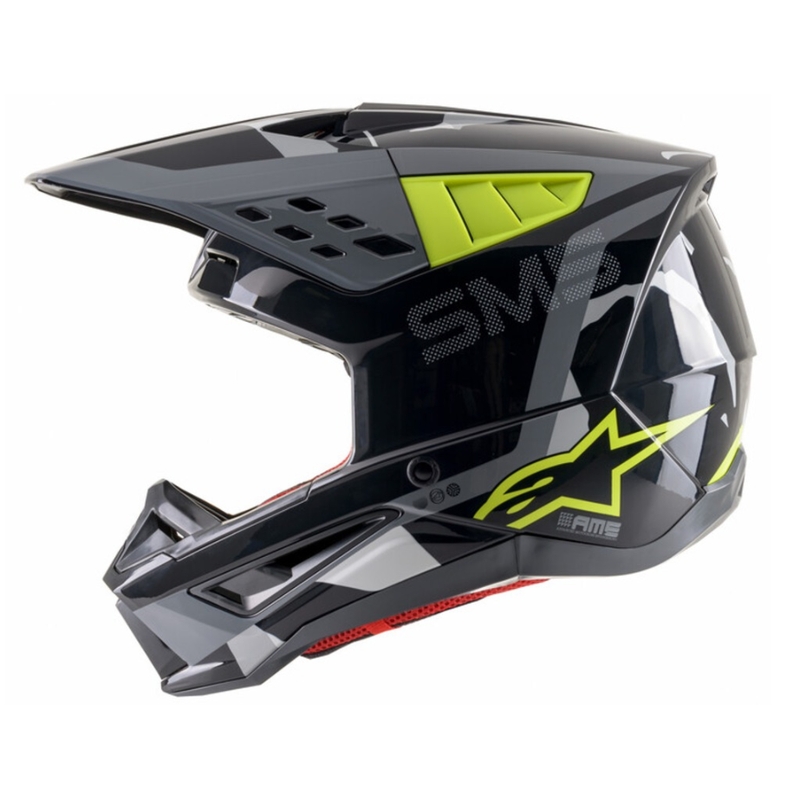 Alpinestars S-M5 Rover Motocross Helmet anthracite-fluo yellow- camouflage grey