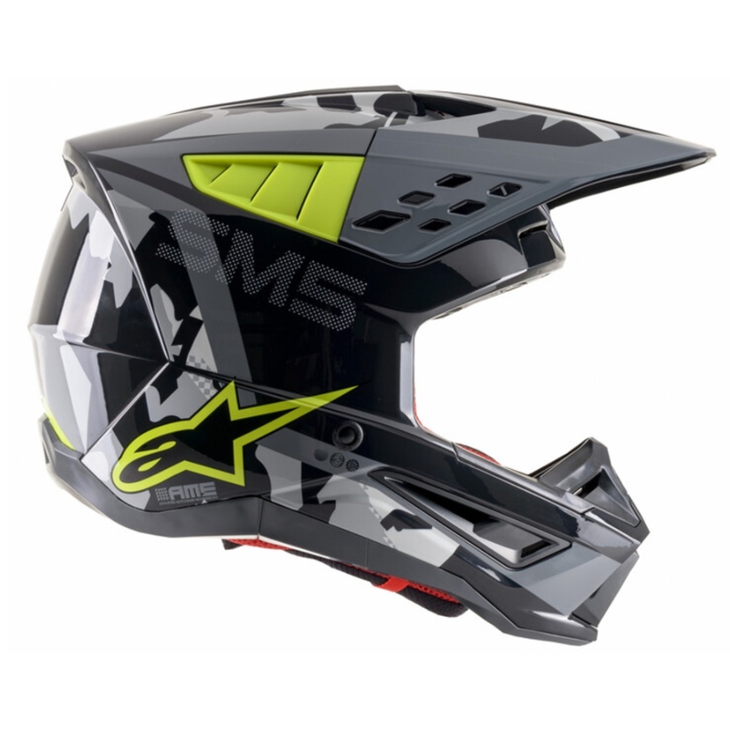 Alpinestars S-M5 Rover Motocross Helmet anthracite-fluo yellow- camouflage grey