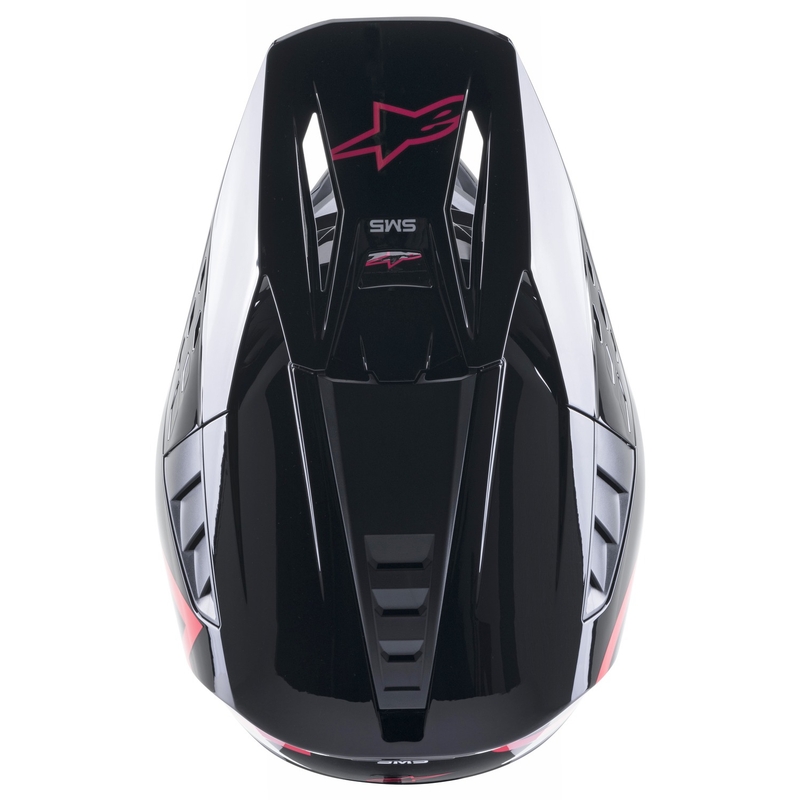 Casque motocross Alpinestars S-M5 Compass noir et rose