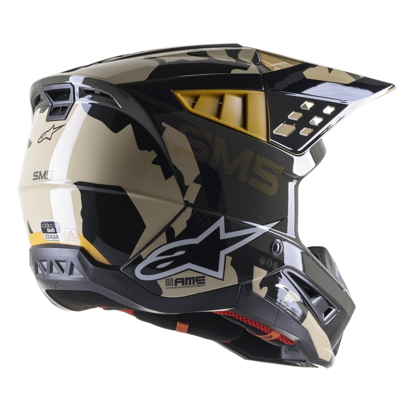Casque de motocross Alpinestars S-M5 Rover sable-mandarin brillant