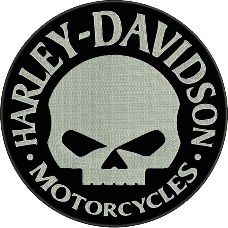 Écusson H-D Motorcycles noir et blanc
