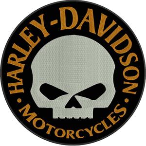 Écusson H-D Motorcycles noir-blanc-jaune