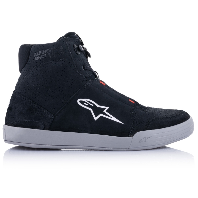 Bottes de moto Alpinestars Chrome noir-gris-rouge fluo