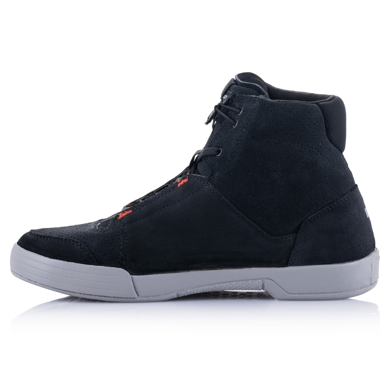 Bottes de moto Alpinestars Chrome noir-gris-rouge fluo