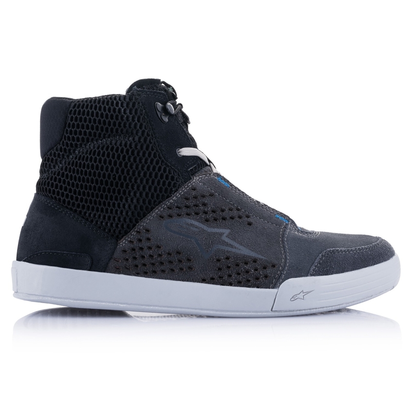 Bottes de moto Alpinestars Chrome Air noires-grises-bleues