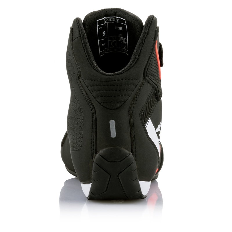 Bottes de moto Alpinestars Sector noir-blanc-rouge fluo