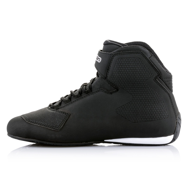 Bottes de moto Alpinestars Sector noir-blanc-rouge fluo