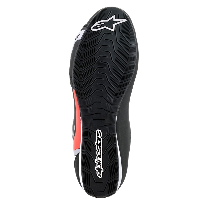 Bottes de moto Alpinestars Sector noir-blanc-rouge fluo