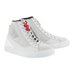 Bottes de moto Alpinestars Stated blanches et grises
