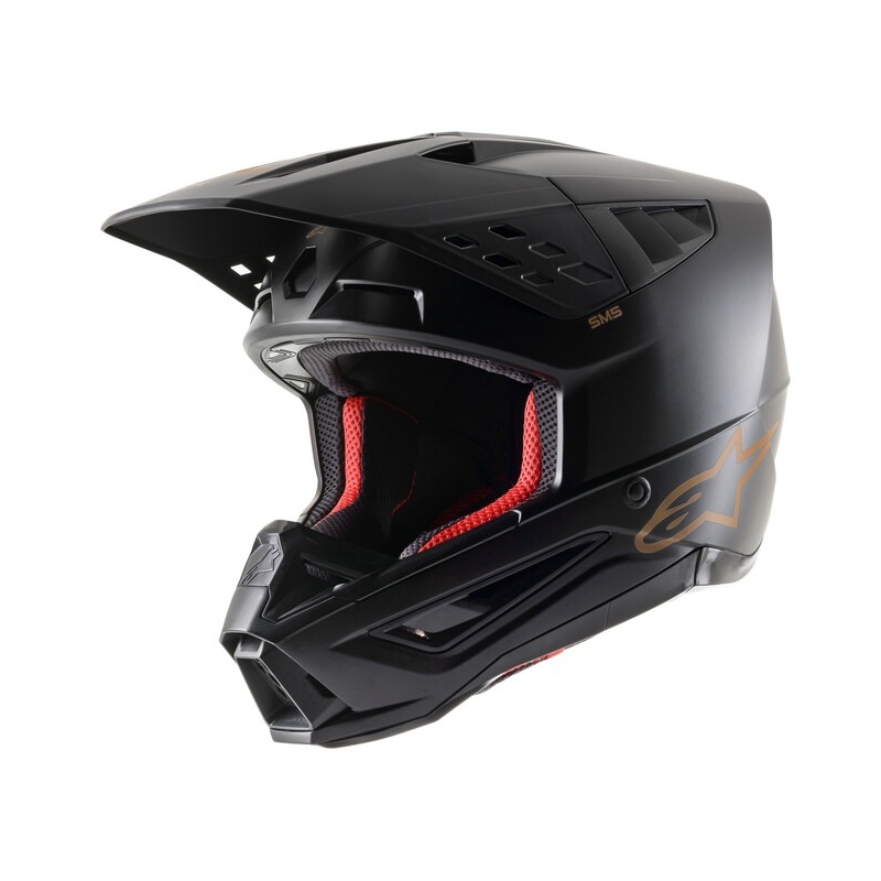 Alpinestars S-M5 Solid Motocross Helmet Black-Brown Matte