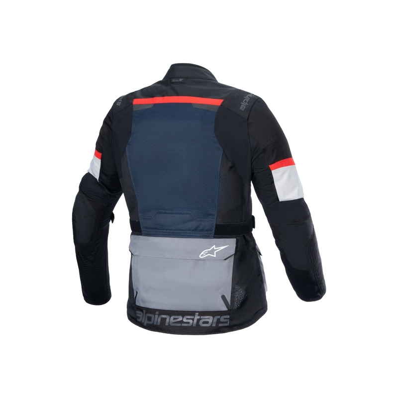 Veste moto Alpinestars Andes Drystar bleu foncé-noir-gris clair