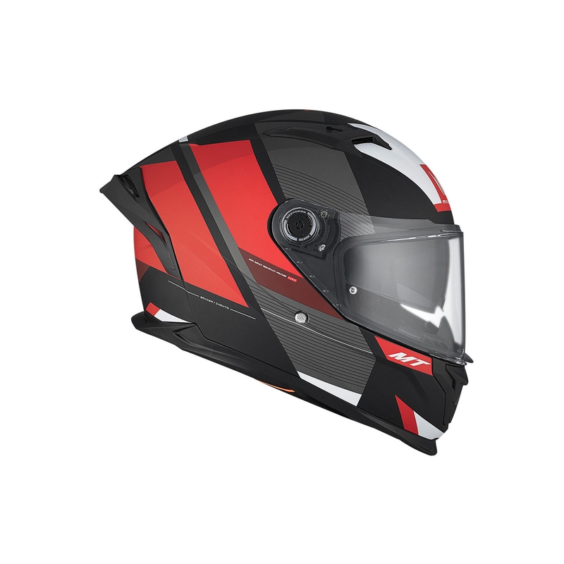 MT BRAKER SV Casque moto intégral Chento B5 noir mat-gris-rouge