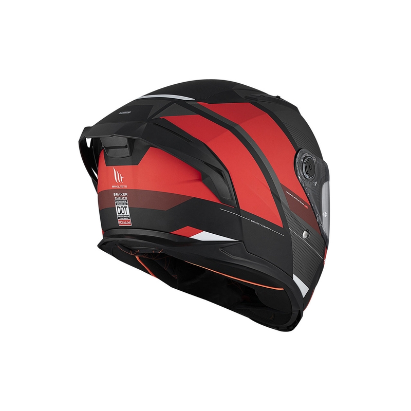 MT BRAKER SV Casque moto intégral Chento B5 noir mat-gris-rouge