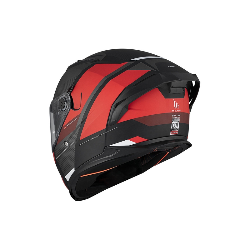 MT BRAKER SV Casque moto intégral Chento B5 noir mat-gris-rouge
