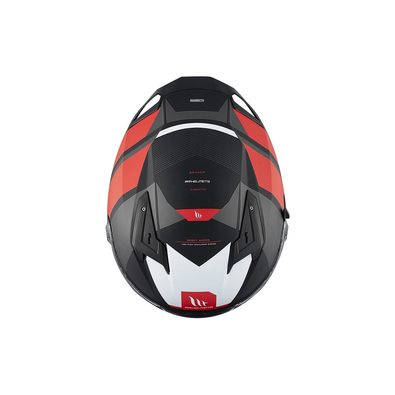 MT BRAKER SV Casque moto intégral Chento B5 noir mat-gris-rouge