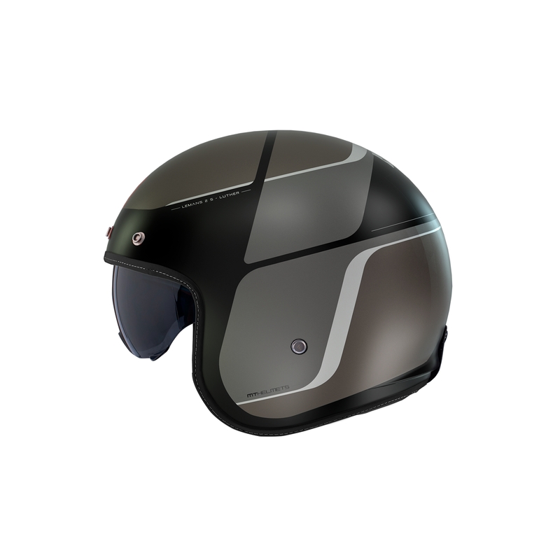 Casque moto ouvert MT Le Mans 2 SV Luther noir-gris mat