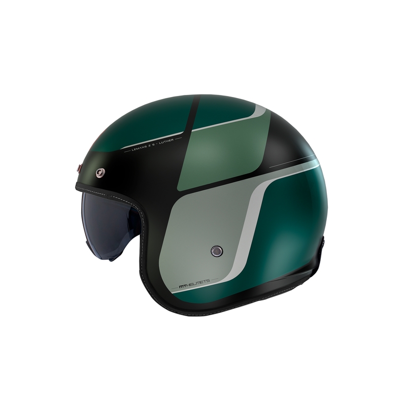Casque moto ouvert MT Le Mans 2 SV Luther noir-gris-vert mat