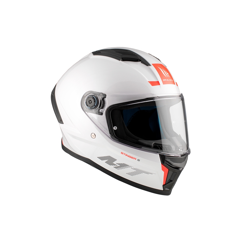 MT Stinger 2 Solid Gloss White Integral Motorcycle Helmet