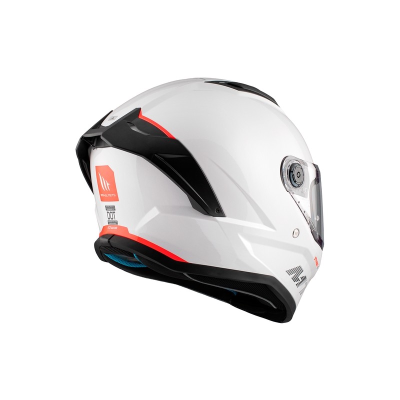 MT Stinger 2 Solid Gloss White Integral Motorcycle Helmet