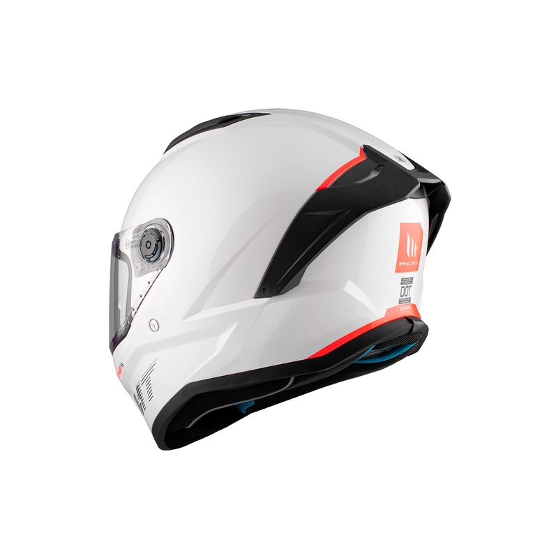 MT Stinger 2 Solid Gloss White Integral Motorcycle Helmet