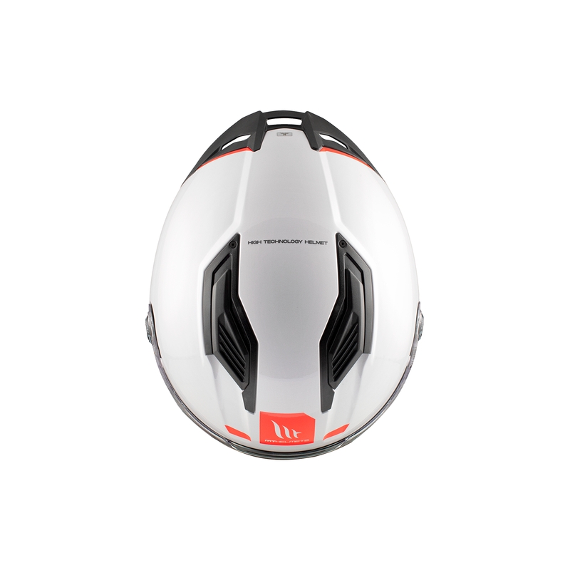 MT Stinger 2 Solid Gloss White Integral Motorcycle Helmet