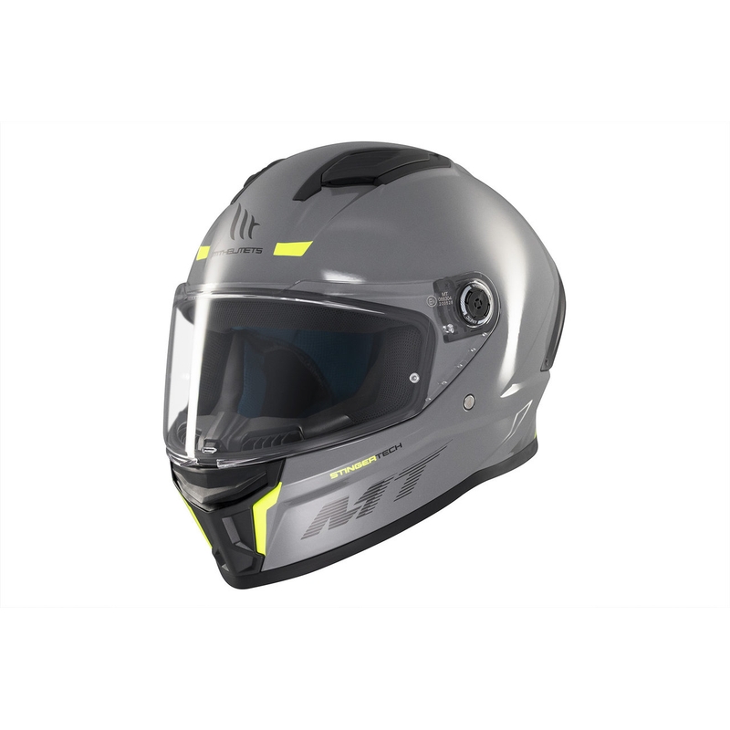 MT Stinger 2 Solid Gloss Grey Integral Motorcycle Helmet