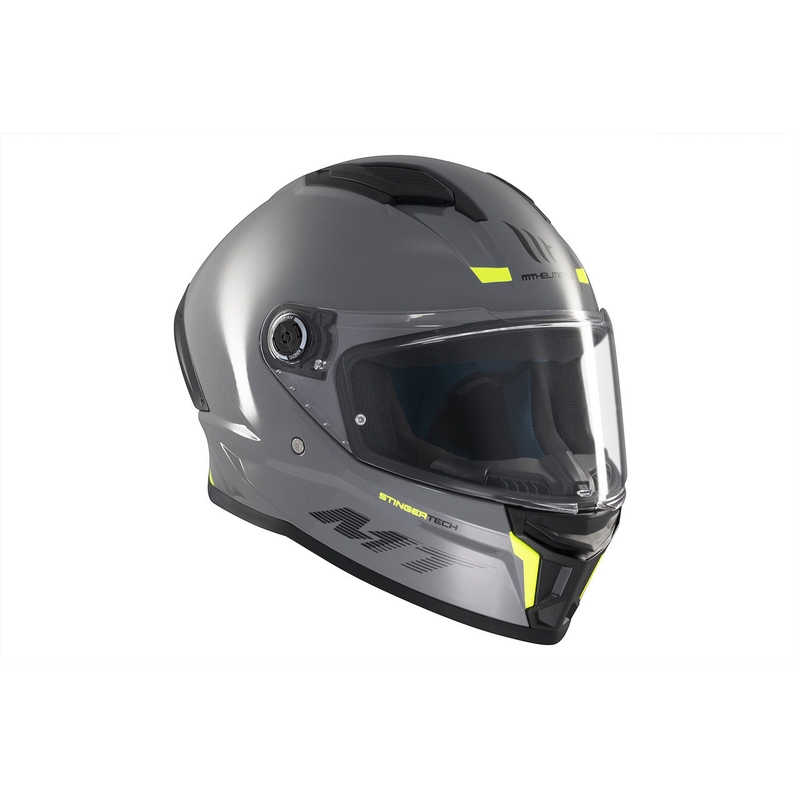 MT Stinger 2 Solid Gloss Grey Integral Motorcycle Helmet
