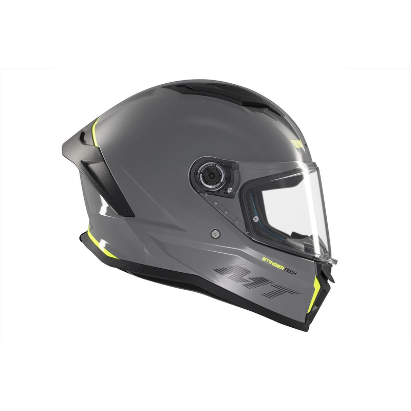 MT Stinger 2 Solid Gloss Grey Integral Motorcycle Helmet