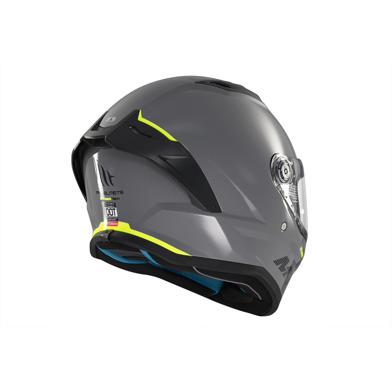 MT Stinger 2 Solid Gloss Grey Integral Motorcycle Helmet
