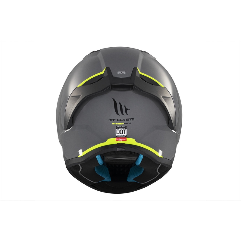 MT Stinger 2 Solid Gloss Grey Integral Motorcycle Helmet