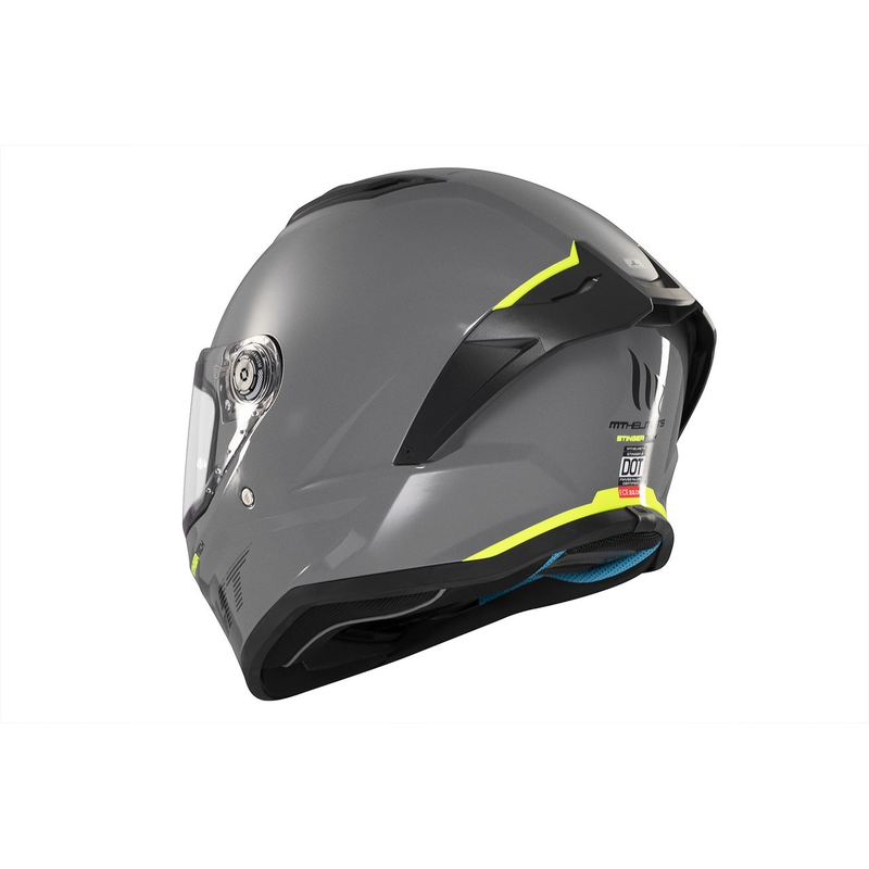 MT Stinger 2 Solid Gloss Grey Integral Motorcycle Helmet