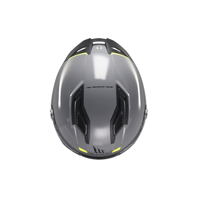 MT Stinger 2 Solid Gloss Grey Integral Motorcycle Helmet