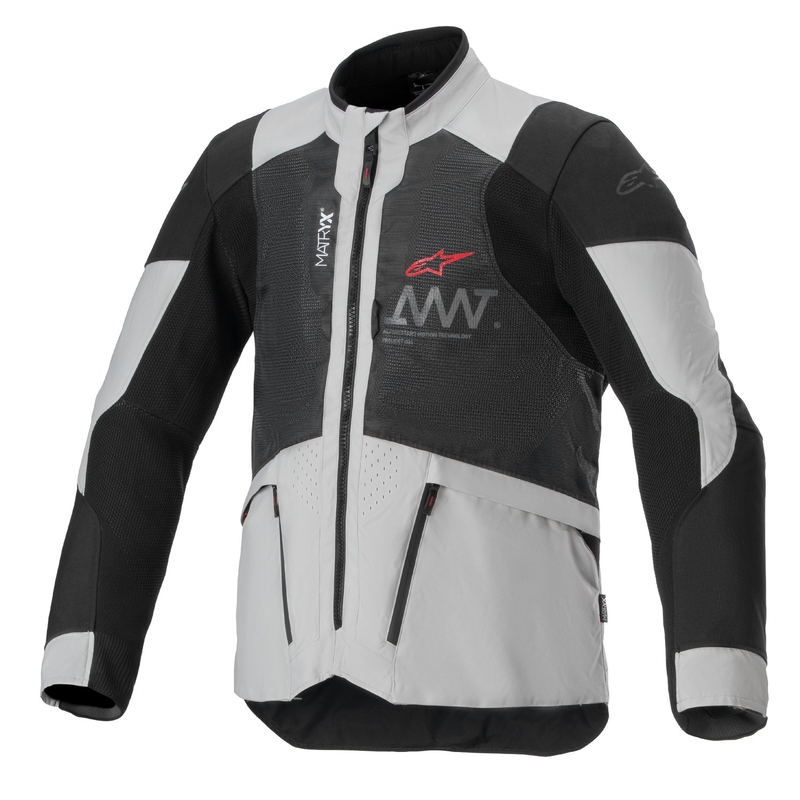 Blouson moto Alpinestars Amt 7 Air gris clair-noir