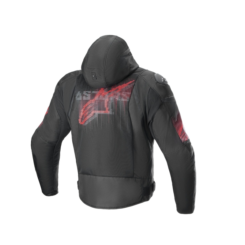 Veste moto Alpinestars Zaca Air Venom Waterproof Noir/Rouge fluo