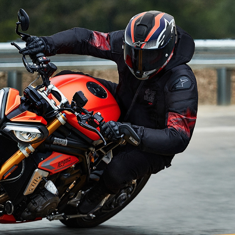 Veste moto Alpinestars Zaca Air Venom Waterproof Noir/Rouge fluo