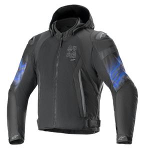Veste moto Alpinestars Zaca Air Venom Waterproof Noir/Bleu fluo