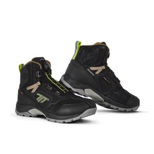 Bottes de moto SEVENTY DEGREES SD-BA7 Stelvio Low noir-sable-jaune fluo