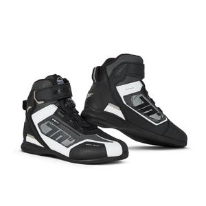 Bottes de moto SEVENTY DEGREES SD-BR3 Veloce PRO noir et blanc