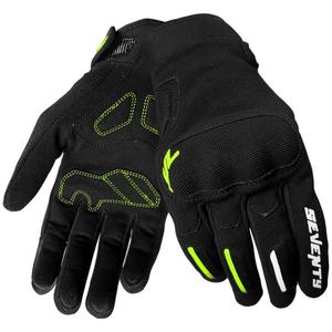 Gants moto femme Seventy Degrees SD-C42 Asphalte noir-jaune fluo